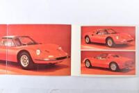FERRARI: 1972 Ferrari Dino 246 GTS stiff card brochure. - 2