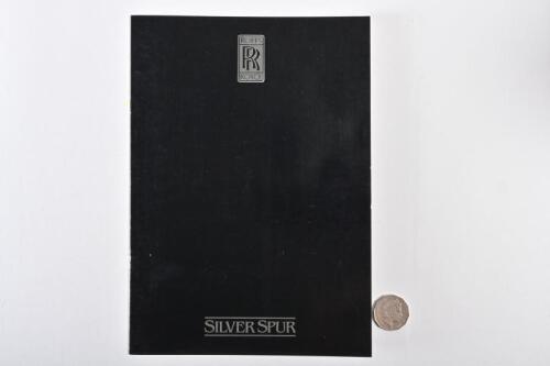 1982 ROLLS-ROYCE: A Silver Spur brochure.