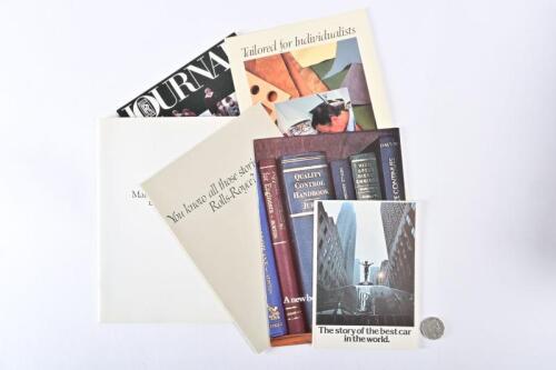 ROLLS-ROYCE: Six corporate brochures on quality, materials, history, from 1970's - 1990's.