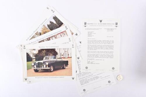 1991 ROLLS-ROYCE: A Hooper & Co. press kit. Phantom V, S2 Continental, Empress II, Emperor Limousine.