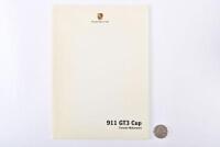 PORSCHE: 2004 Porsche 911 GT3 Cup press kit