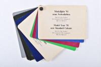 1991 PORSCHE: Model Year 1991 standard colour chips, 944, 911, 928. - 2