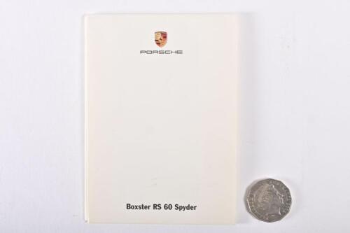 2008 PORSCHE: Boxster RS 60 postcard folio.