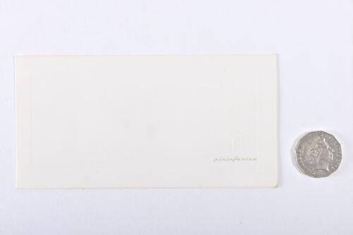 Pininfarina: Signed greeting card by Sergio Pininfarina, Renzo Carli and one other.