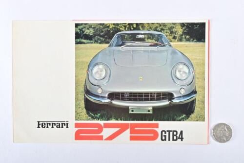 FERRARI: 1966 Ferrari 275 GTB4 brochure.