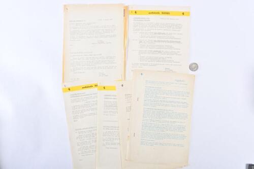 FERRARI: A collection of seven 1960's original Ferrari issued Technical Circulars