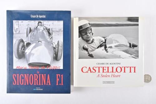 FERRARI/DE AGOSTINI: Two hardback books by De Agostini on Ferrari drivers, Castellotti and de Filippis