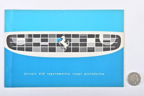 FERRARI: Circa 1956 410 superamerica coupe pininfarina brochure. Rare.