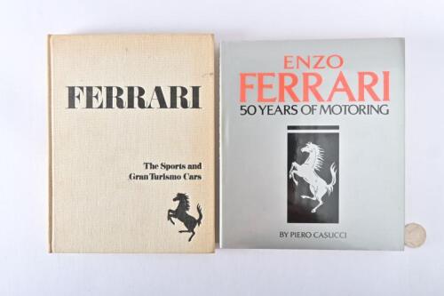 FERRARI: Two hardback books relating to Ferrari including "Enzo Ferrari, 50 years of Motoring"