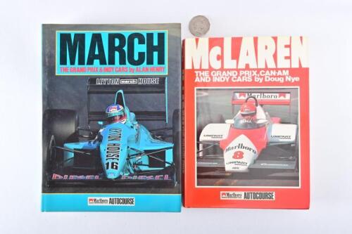 MCLAREN/MARCH: Two hardback texts on the Grand Prix and Indy Cars