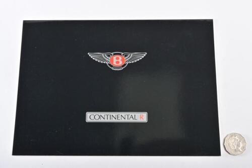 1991 BENTLEY: Continental R glossy brochure.