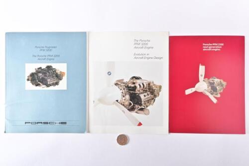 PORSCHE AVIATION: Three Porsche Aviation sales brochures for the Porsche Flugmotor PFM 3200 Aircraft Engine