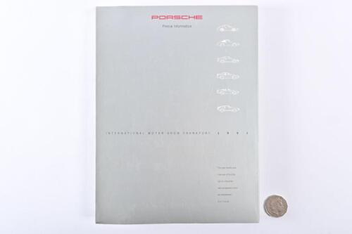 PORSCHE: A Porsche International Motor Show Frankfurt 1993 press kit, including glossy photos, slides, 2 x blank note pads and two information booklets