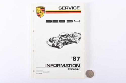 PORSCHE: A 1987 Porsche 928S4 service workshop manual, some loose pages otherwise nice clean copy