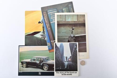 CIRCA 1970's ROLLS-ROYCE: A collection of five original factory issued sales brochures.