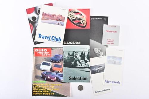 PORSCHE: Ten Porsche issued brochures, booklets from the 1990's