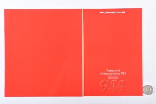 PORSCHE: 1983 Porsche 944 brochure and colour/interior chart