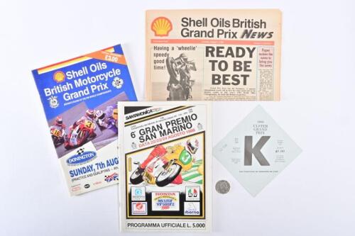 MOTO GP: Two programmes San Marino, Donington