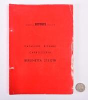 FERRARI: Body parts catalogue, 275/GTB circa 1965.