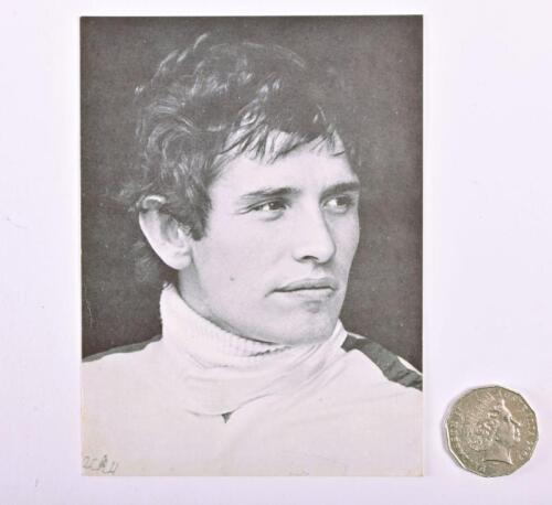 FERRARI: Signed Jacky Ickx driver postcard by Enzo Ferrari and Jacky Ickx, dated 1973.