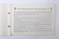 FERRARI: A circa 1959 250 gran turismo coupe pinin farina 2+2 brochure. - 2