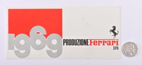FERRARI: 1969 Production brochure, all models shown, 365, 206