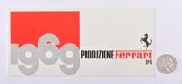 FERRARI: 1969 Production brochure, all models shown, 365, 206