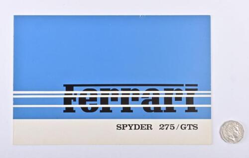 FERRARI: Circa 1965 Spyder 275/GTS brochure