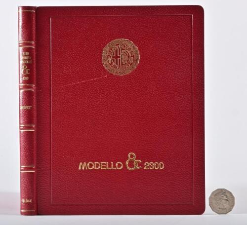 ALFA ROMEO: A signed limited edition hardback leather bound book "Alfa Romeo Modello 8C 2300" by Angela Cherrett, signed and dated by the author