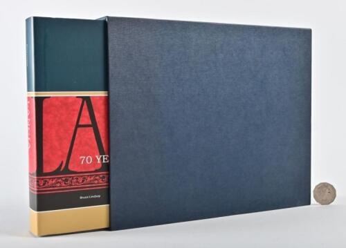 LANCIA: A hardback limited edition (1500) first edition book in linen bound slipcover "Lancia, 70 Years of Trailblazing" by Bruce Lindsay