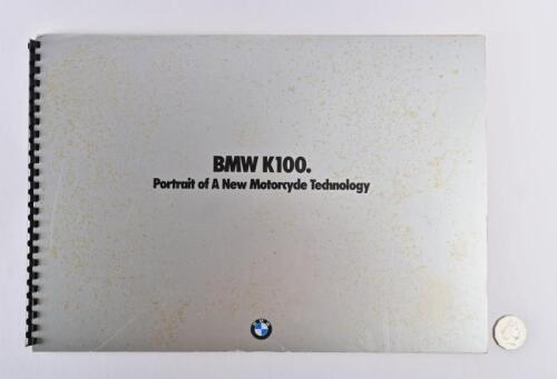 BMW: A large hardback brochure for the K100 motorcycle from 1983