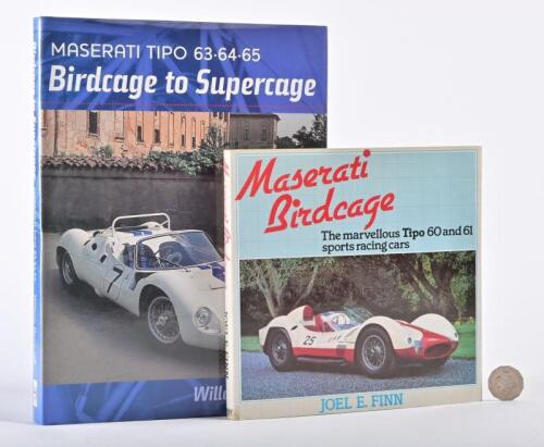 MASERATI: Two hardback books, "Maserati Birdcage" by Finn, & "Birdcage to Supercage" by Oosthoek.