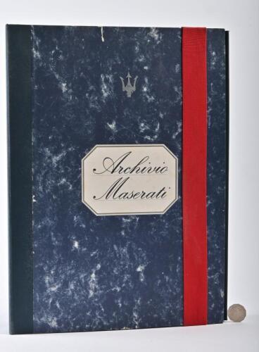 MASERATI: "Archivo Maserati" huge archival folio issued in 1998. Limited Edition, # 1058. Rare.