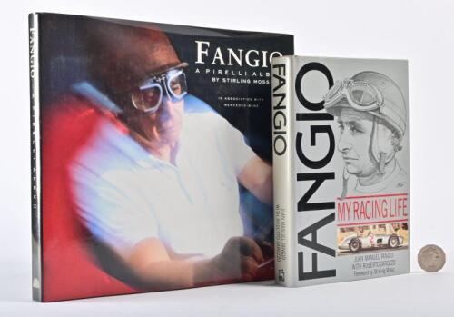 FANGIO: Two hardcover books on racing driver Juan Manuel Fangio