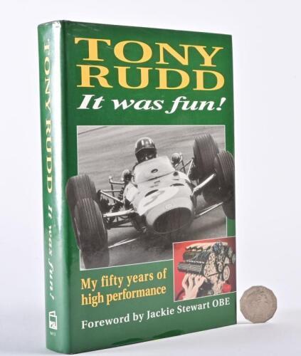 RUDD/BRM: A signed hardback autobiography, "It was fun! My fifty years of high performance".