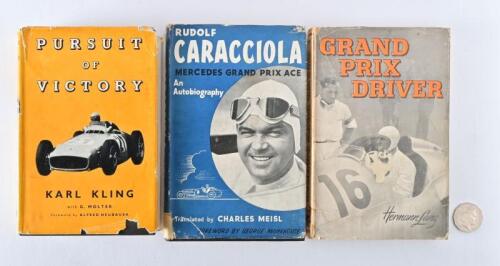 MERCEDES/GRAND PRIX: Three hardback books on famous Mercedes Benz drivers: Hermann Lang, Rudolf Caracciola & Karl Kling