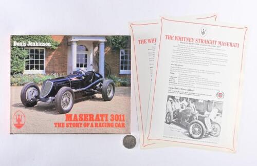 MASERATI: A hardback book with signature, "Maserati 3011: The story of a racing car"