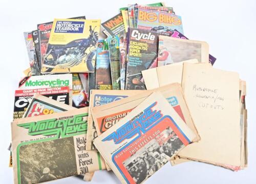 MOTORCYCLE: Large collection of motorcycle magazine/newspapers, worldwide
