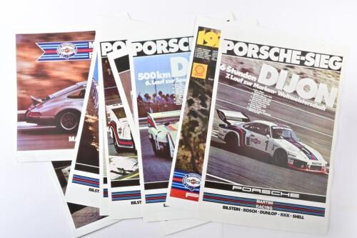 PORSCHE/MARTINI: A collection of nineteen reproduction posters of Porsche Martini racing