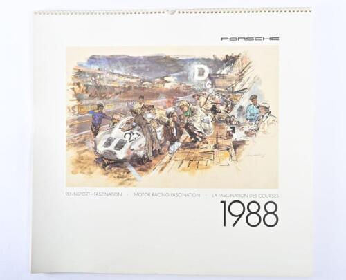PORSCHE: Five factory issued spiral bound calendars covering motorsport, some boxed