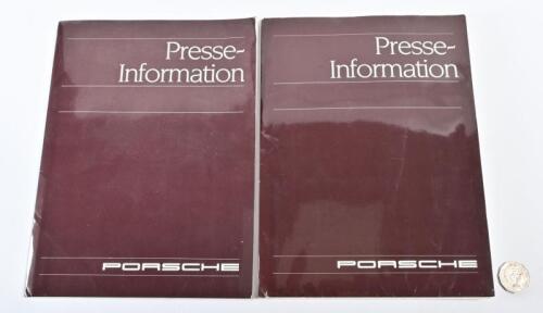 PORSCHE: Two 1987 motor sport press kits