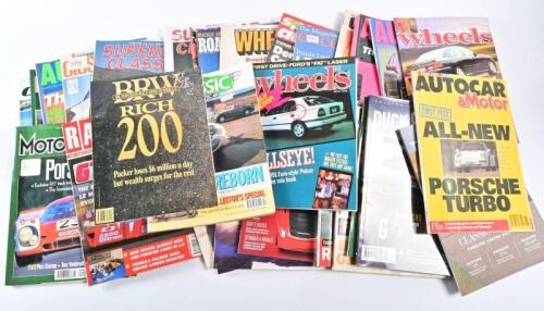CAR MAGAZINES/PORSCHE: A collection of motoring magazine, with a Porsche focus, worldwide