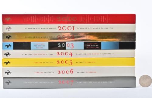 FERRARI: Eight original softback Ferrari yearbooks from the 2000's
