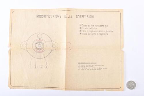 FERRARI: Shock absorber technical drawing