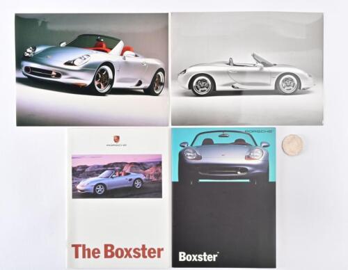 PORSCHE: Four Porsche Boxster items including signed press photos by designer Harm Laagay