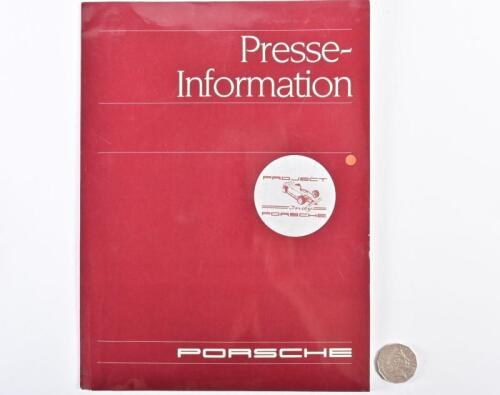 PORSCHE: 1987 Porsche Indy Car press kit, Porsche type 2708