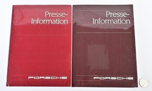 PORSCHE: Two 1988 Porsche Motor Sport press kit, 962C