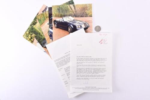 BENTLEY/JANKEL: 1987 Gold Label powered by Bentley. Robert Jankel Design press release.