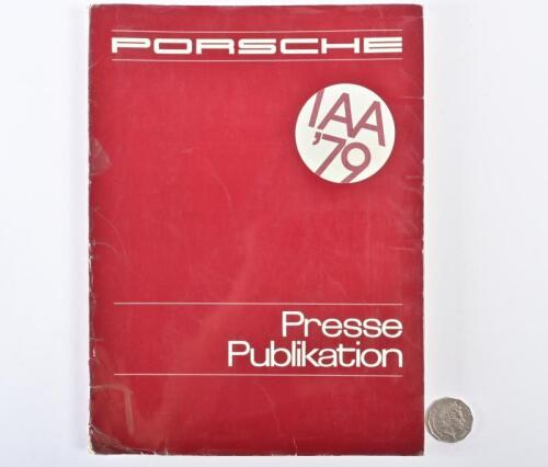 PORSCHE: Circa 1979 Porsche press kit from Frankfurt International Motor Show, 928S featured