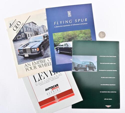 ROLLS ROYCE/BENTLEY: Four factory issued brochures